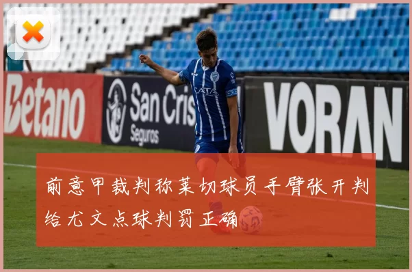 前意甲裁判称莱切球员手臂张开判给尤文点球判罚正确